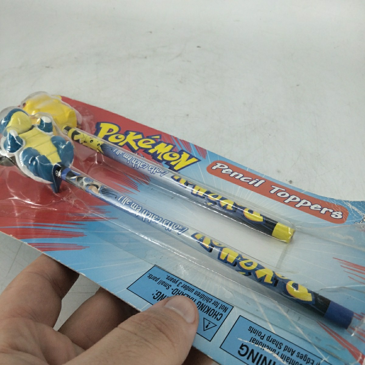 Pokemon 1999 Blastoise & Pikachu Pencils & Topper Pokemon Sealed