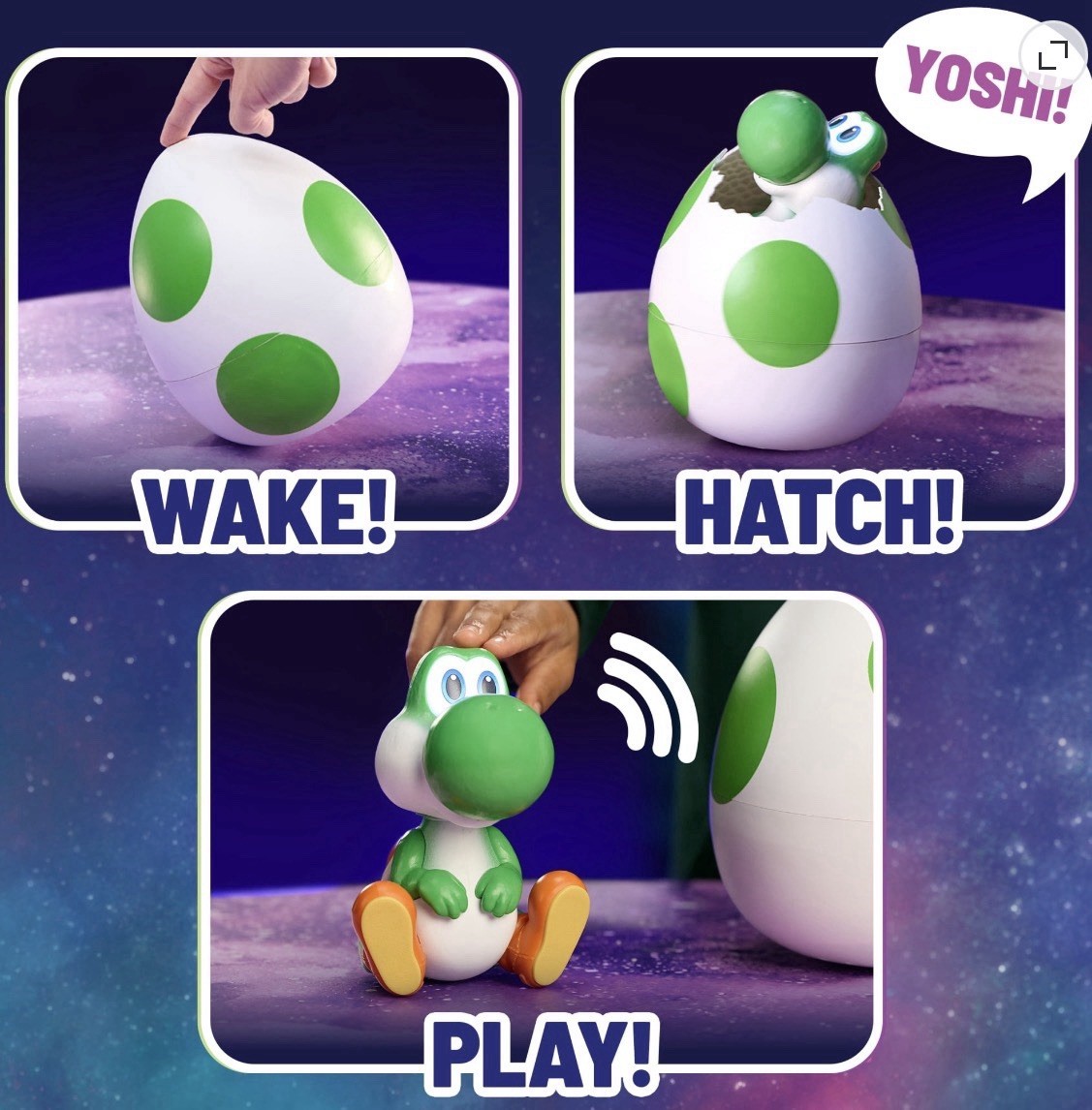 Hatchin’ Yoshi Hatching Egg – Super Mario Galaxy Movie Interactive Figure NEW IN