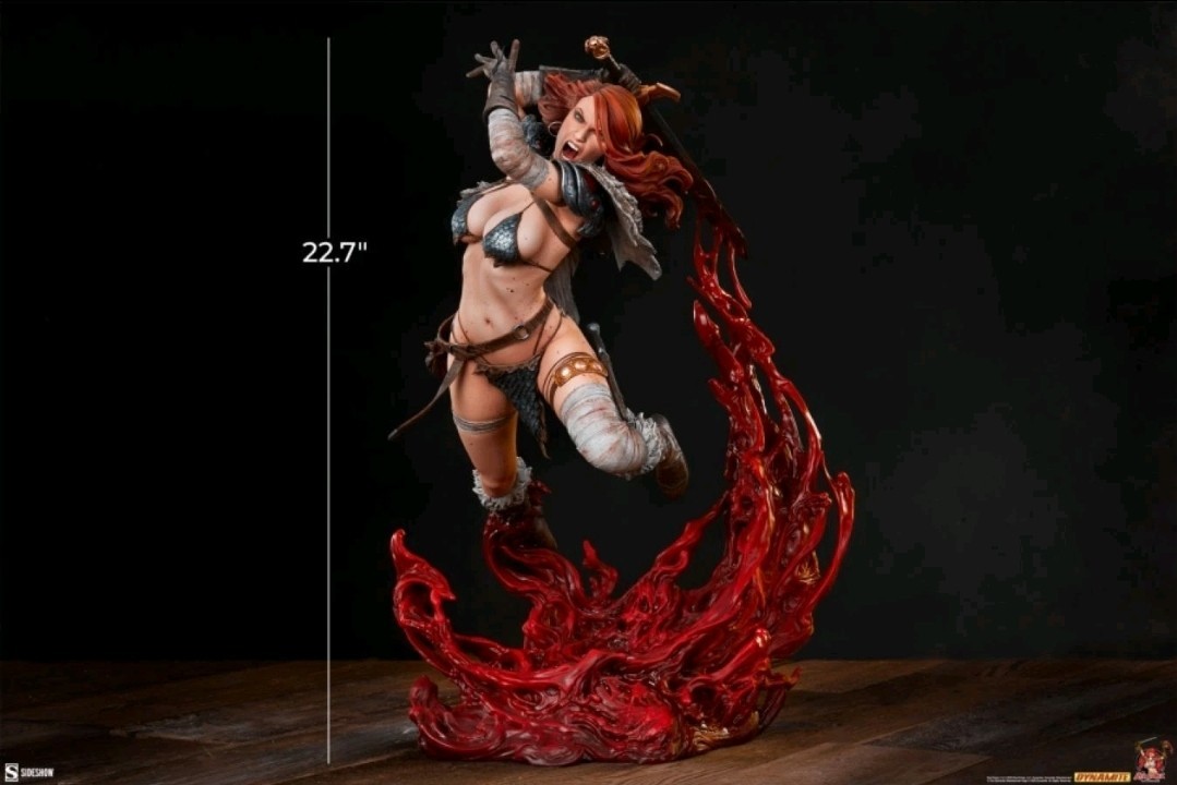 Red Sonja A Savage Sword Premium Format Statue Sideshow In Shipper New