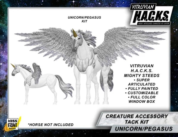 Mighty Steeds -Bright Pegasus & Unicorn Kit Action Figure Accessories