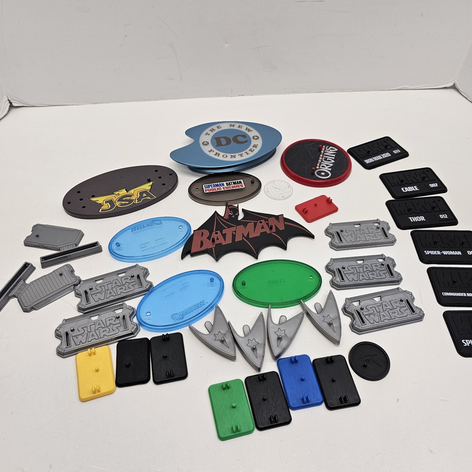 Vintage Action Figure Accessory Base Stands Mixed Lot Of 35