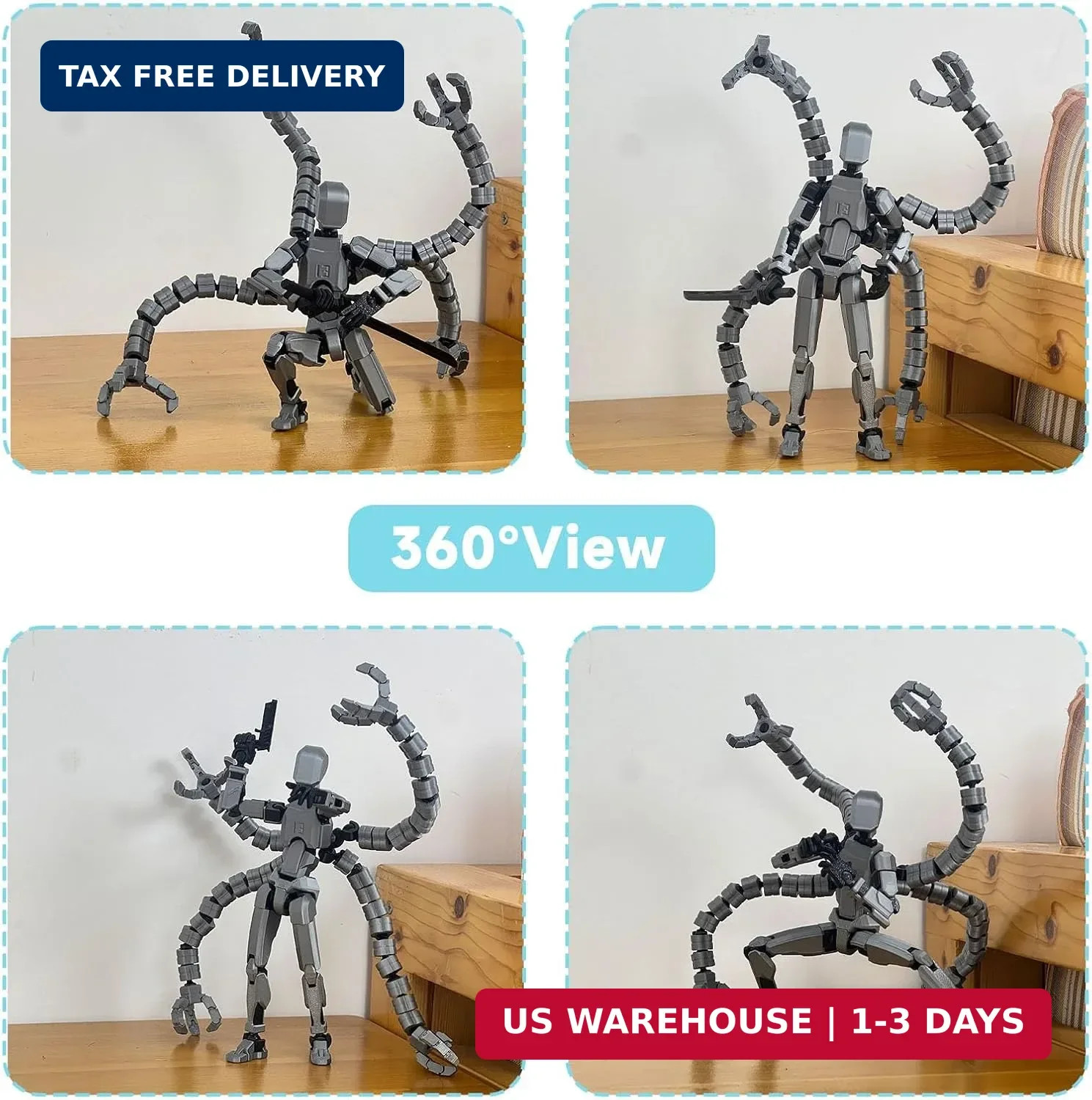 T13 Already Assembled Action Figure Accessories,T13 Multi-Jointed Movable,for Co
