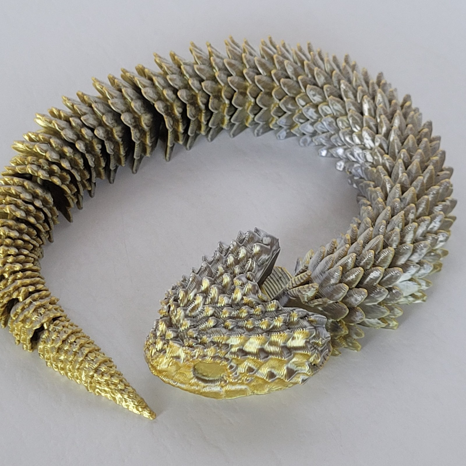 3D Printed Viper Snake Articulated Snake Flexible Fidget Toy Mini 10 Inches