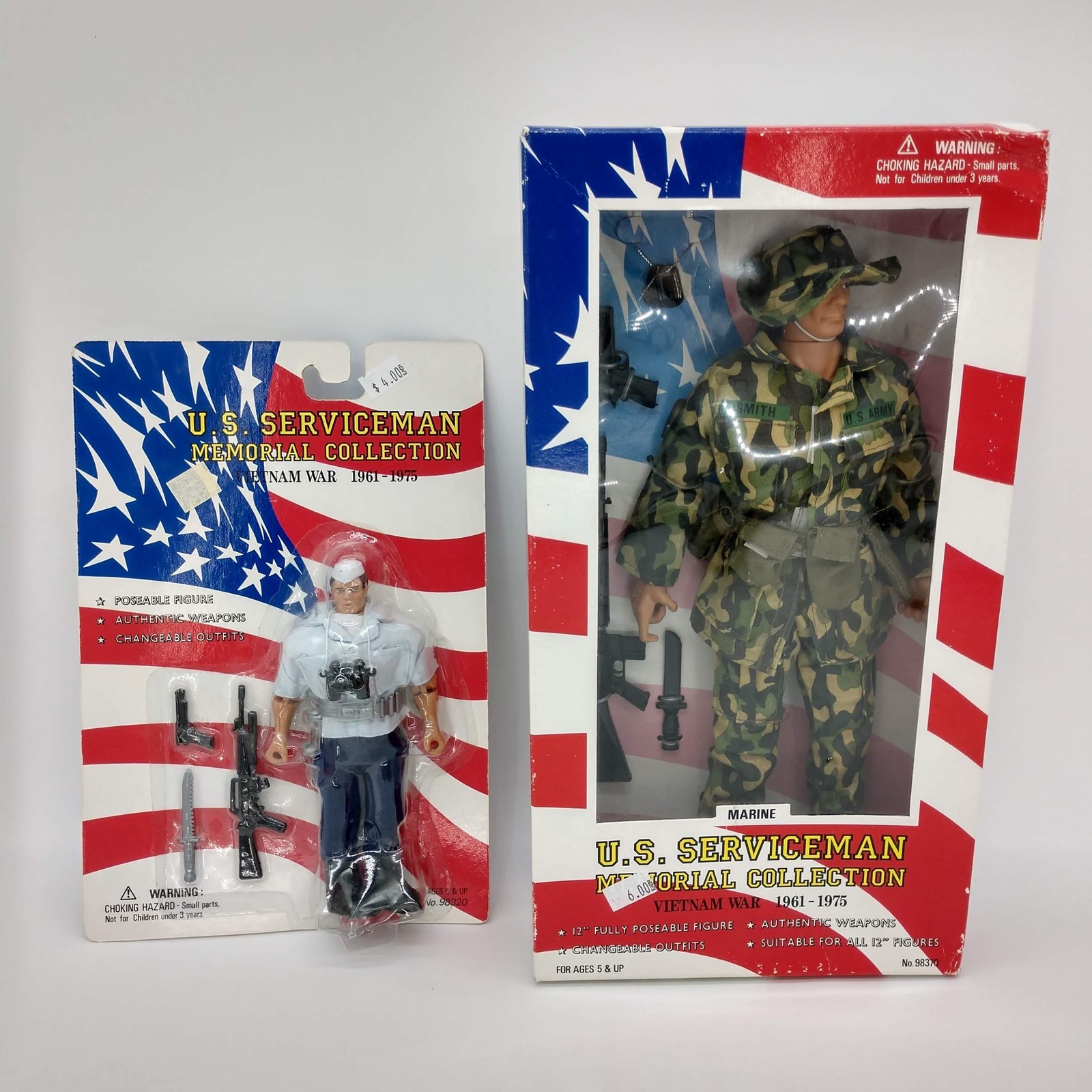 Vintage US Serviceman Memorial Collection 12 Inch Marine Figure Vietnam War Lot