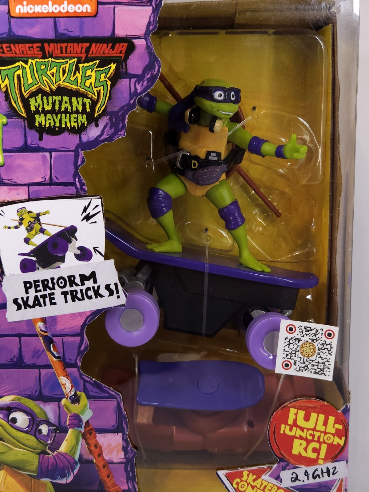 TMNT Mutant Mayhem Donatello Half Pipe RC Skateboard Vehicle 2.4GHz 5+