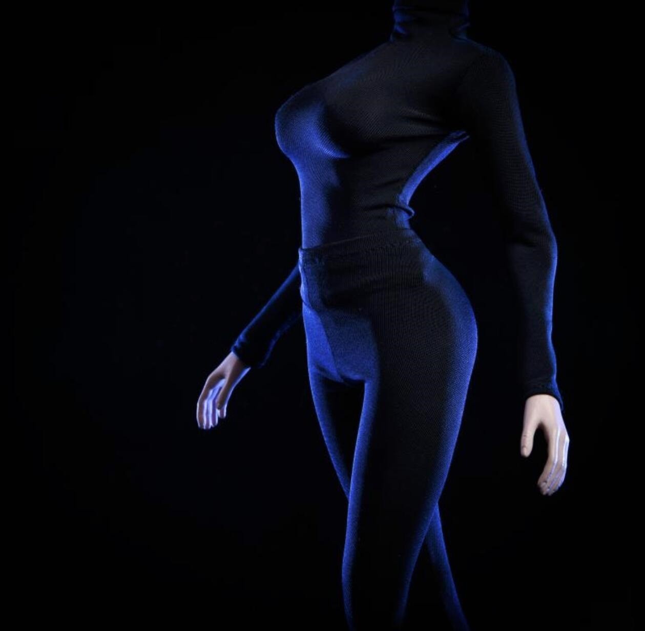1/6 women black Slim Tights stretch suit for killer phicen hot toys kumik ❶USA❶