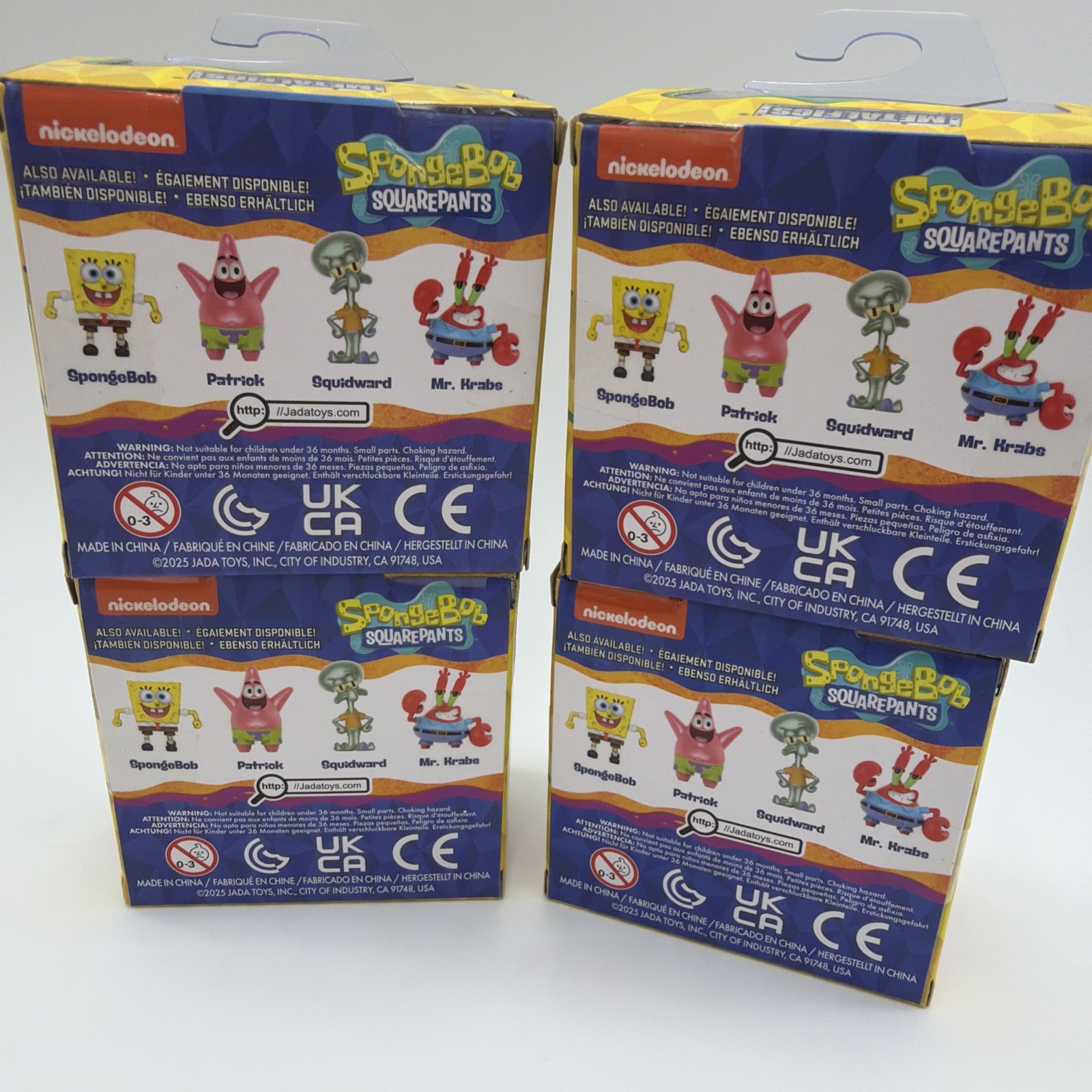 Spongebob Squarepants Mr. Krabs Patrick Squidward Set Metal 2.5” Figures House