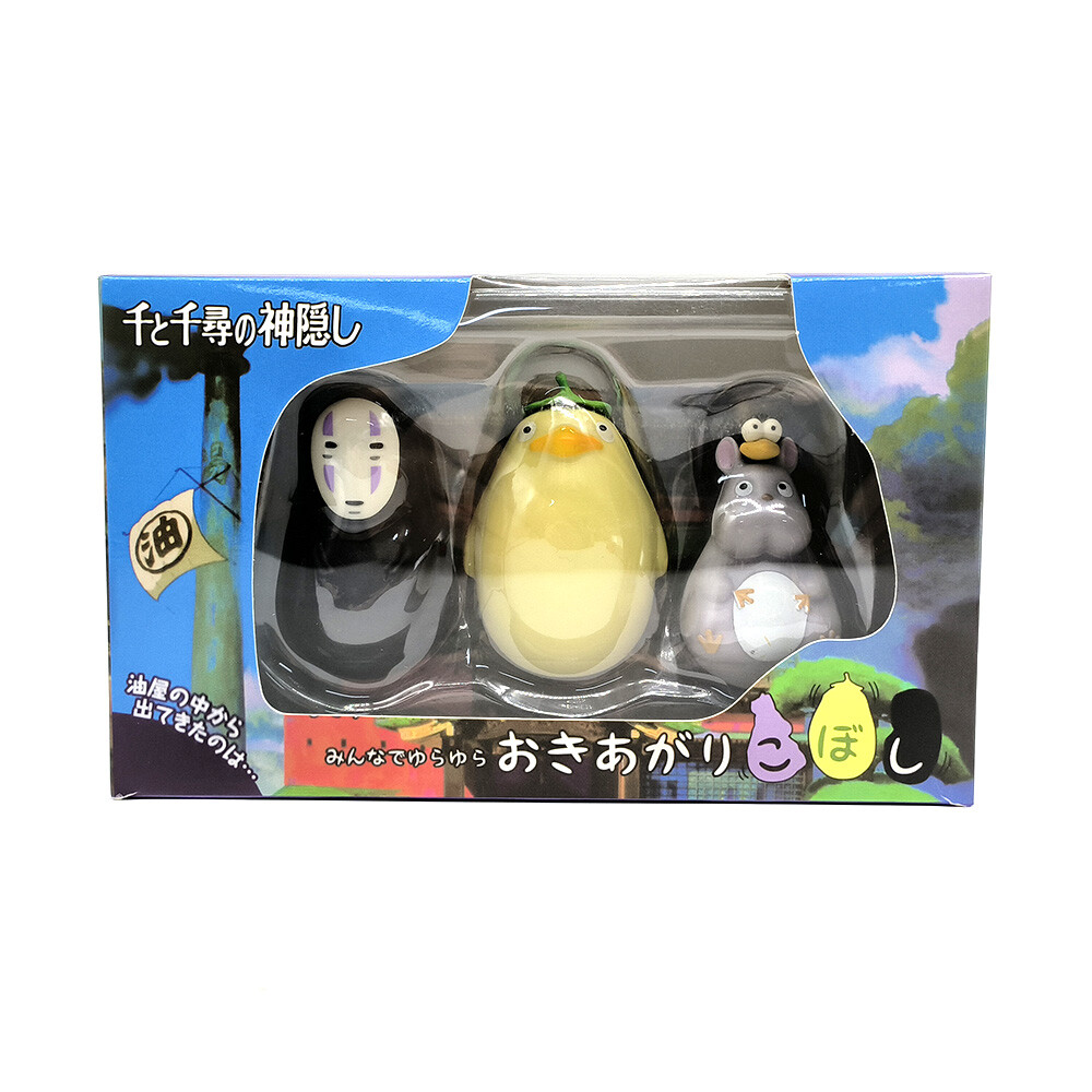 My Neighbor Totoro Tumbler Toy Spirited Away No Face Man Anime Figure Gift Boxed