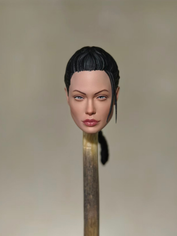 1:12 Angelina Jolie Tomb Raider Head Sculpt For 6 » Action Figure Body Doll Toy