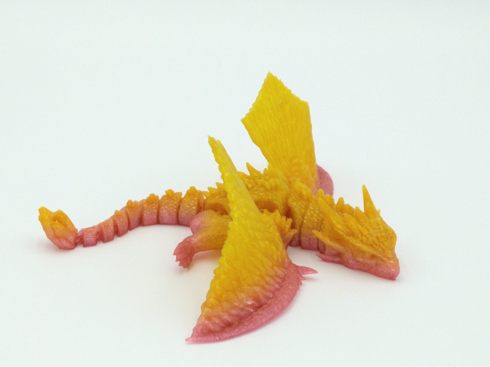 DRAGON WHELP Squishy Articulated Flexi Rainbow Colors 7&Prime; 3D Printed Figure TPU