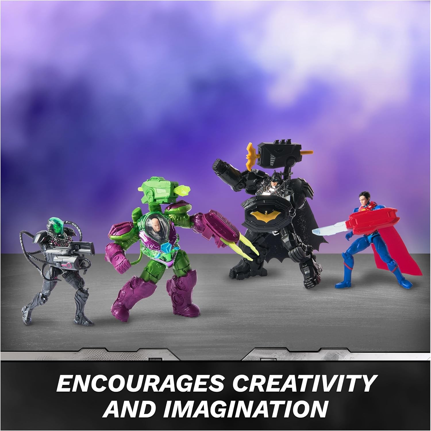 DC Comics, Metal Force Team Up Brainiac and Lex Luthor vs Batman and Superman Se
