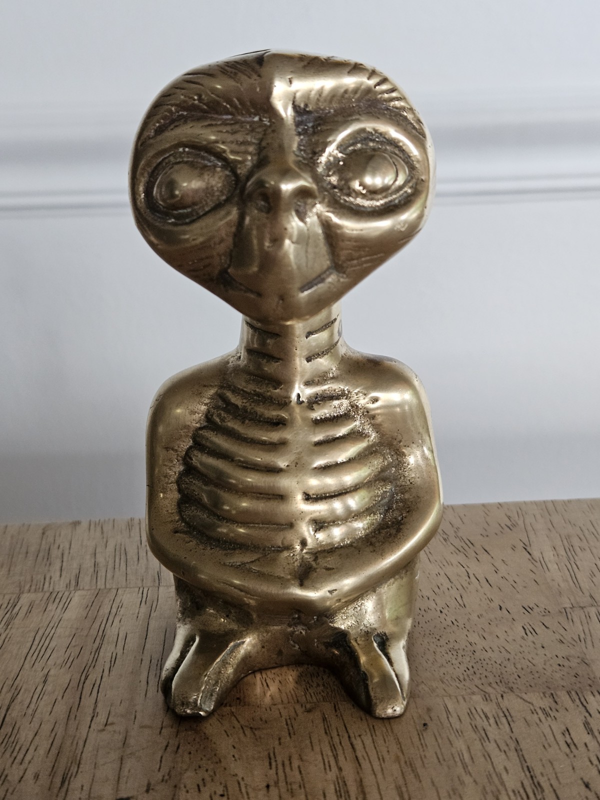 E.T. Extra-Terrestrial Vintage Brass Figurine ET WANTS TO GO HOME WITH YOU~ RARE