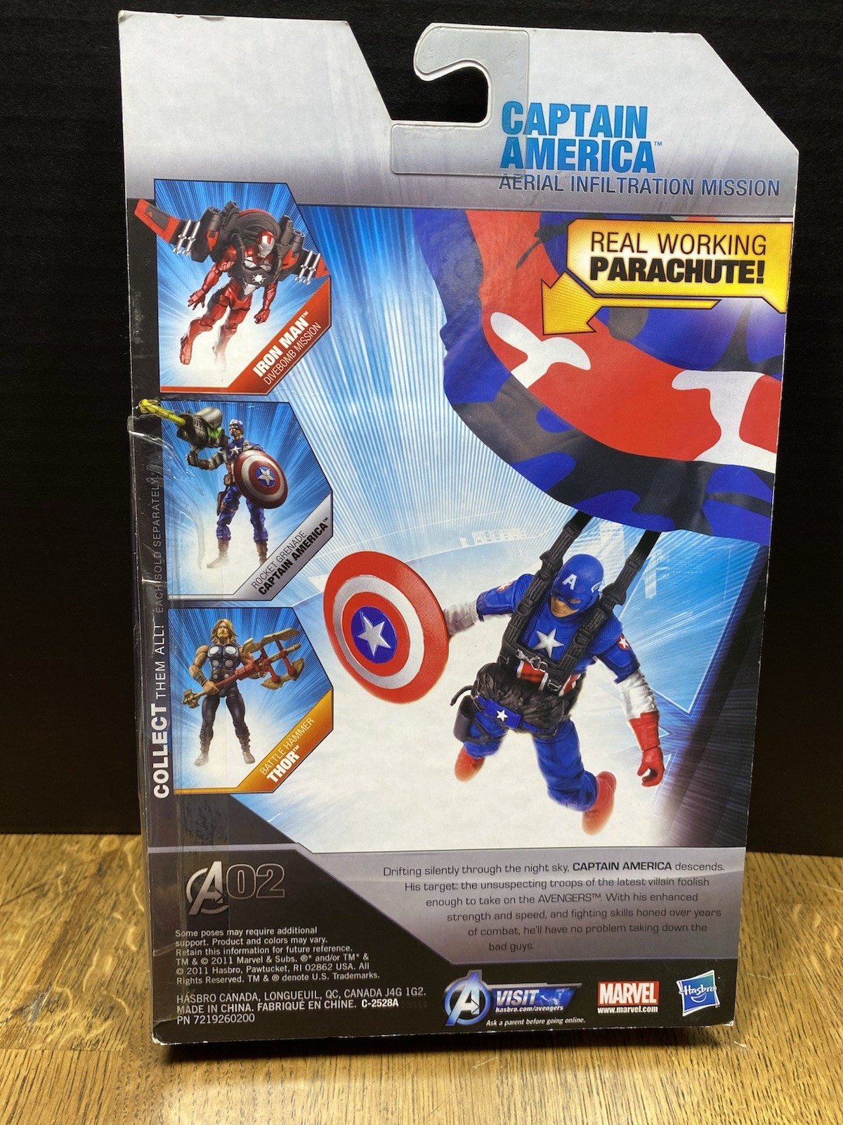 Marvel The Avengers Captain America Aerial Infilltration Mission Figure 2011 New