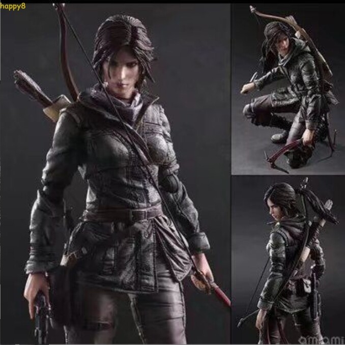 Play Arts Kai Tomb Raider Lara Croft Action Figures Collectible Model Toy Boxed