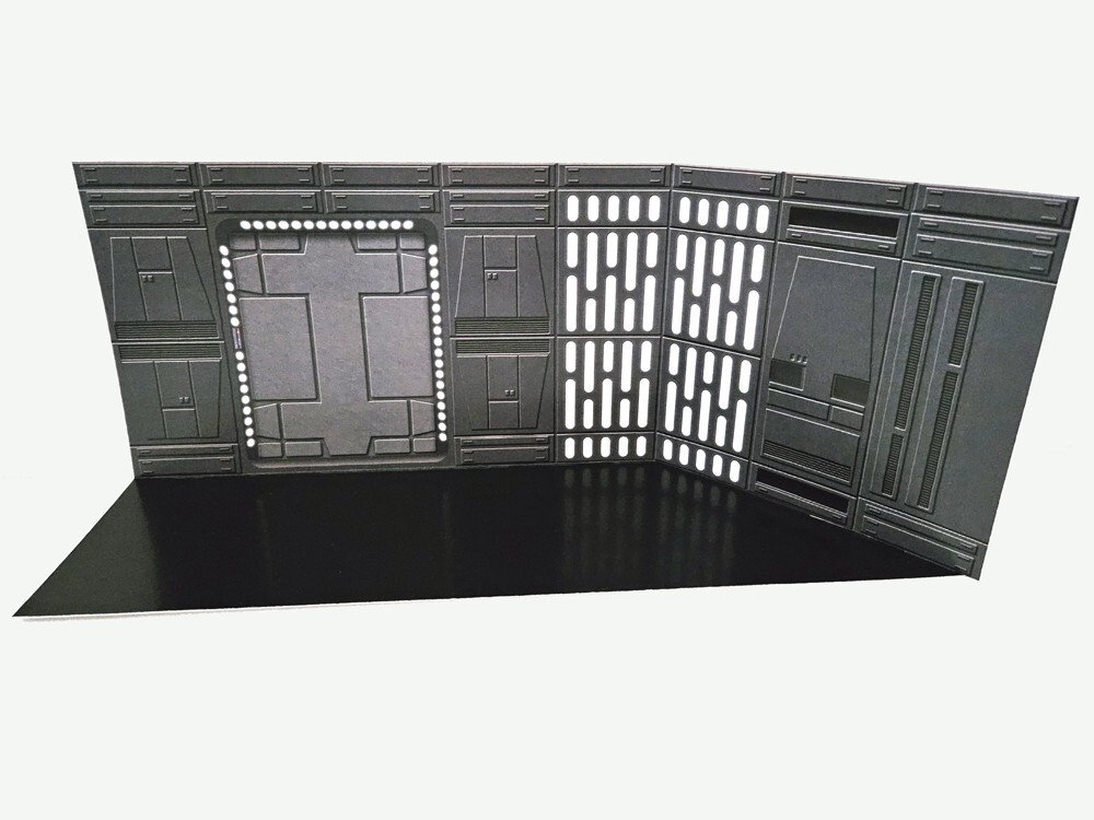 3.75&Prime; Death Star Hallway Backdrop Display Star Wars Hasbro Kenner Ships Free