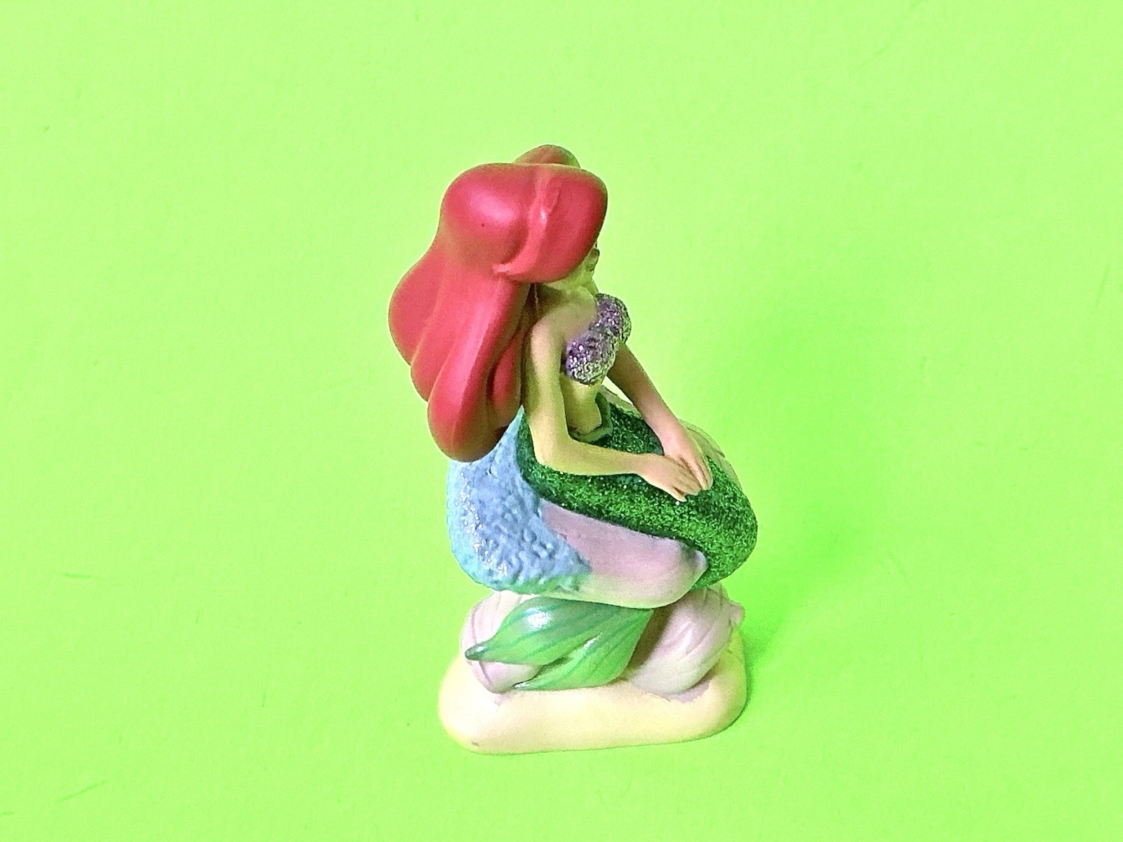 Princess Ariel Sitting Glitter Disney Store 3.5&Prime; Figure Cake Topper PVC Toy