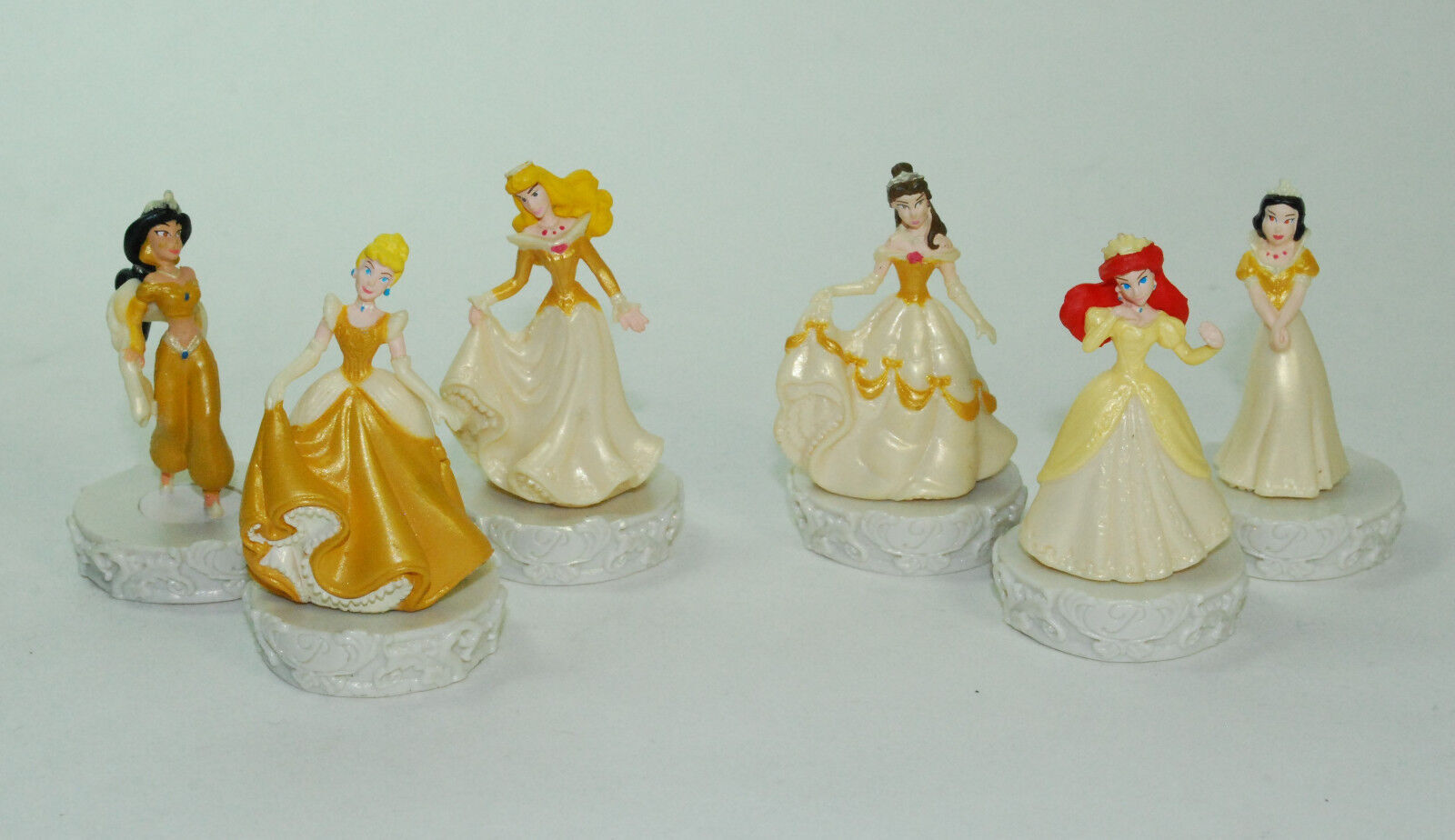 Disney PRINCESS MINI FIGURE COLLECTION #8 COMPLETE SET CAKE TOPPERS RETIRED NEW