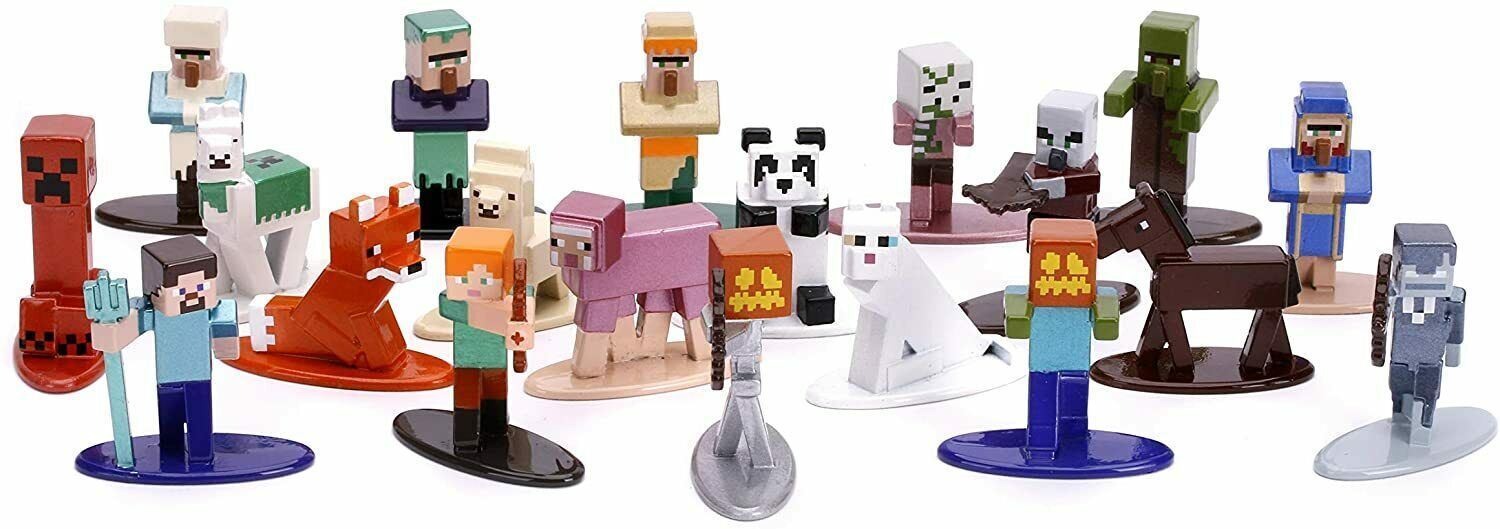 Minecraft 20 Pack Wave 2 Die-Cast Figure 1.65 in Collectible Nano Metalfigs NEW