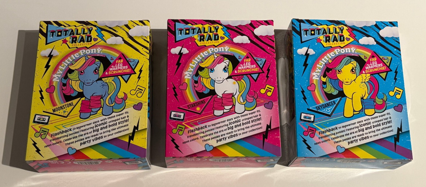 2025 My Little Pony Totally Rad Basic Fun Starshine Skydancer Moonstone Set of 3