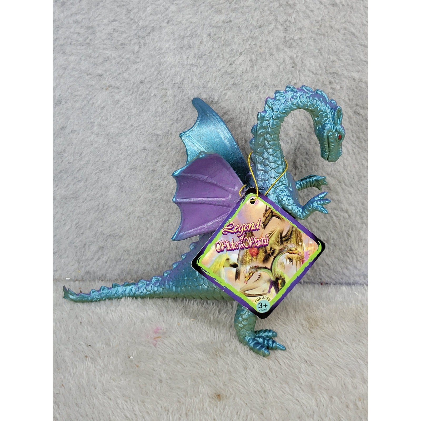 Legend of the Crystal Dragon Toy Figure Blue Purple Iridescent For Ages 3+