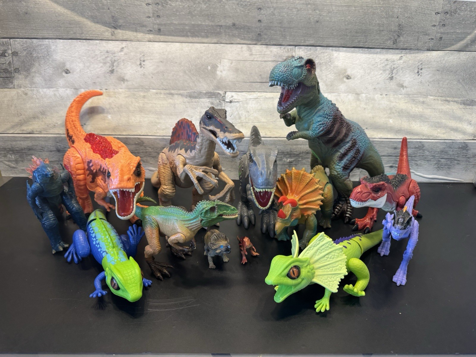Dinosaur Varied LOT Of 13 figures unbranded toys. All Types Different Sizes