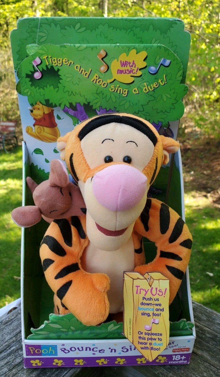 New Bounce ‘N Sing Tigger & Roo Too! Model #24145 Mattel Vintage 1999 See Video