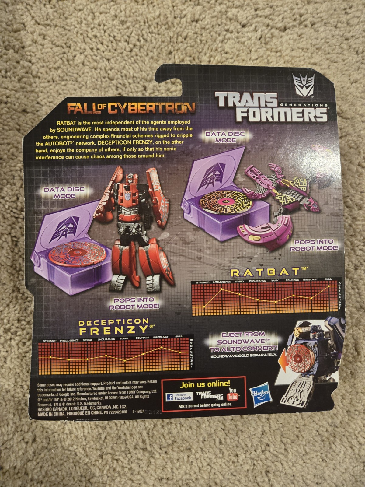 Transformers Generations Fall of Cybertron Frenzy & Ratbat Decepticon NEW