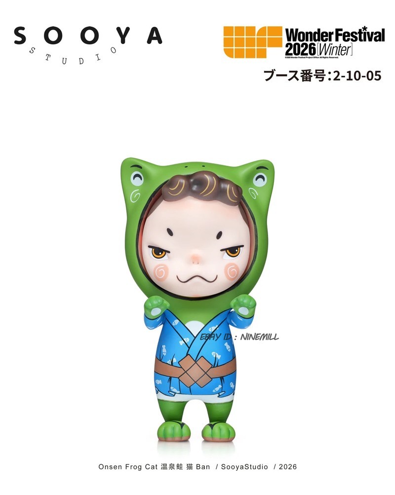 100% Genuine Sooya Studio Onsen Frog Cat Ban 2026WF Limited Edition Model Statue
