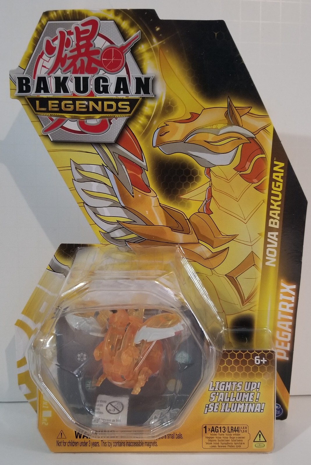 Bakugan Legends: Nova Aurelus Pegatrix, light up battle figure & cards