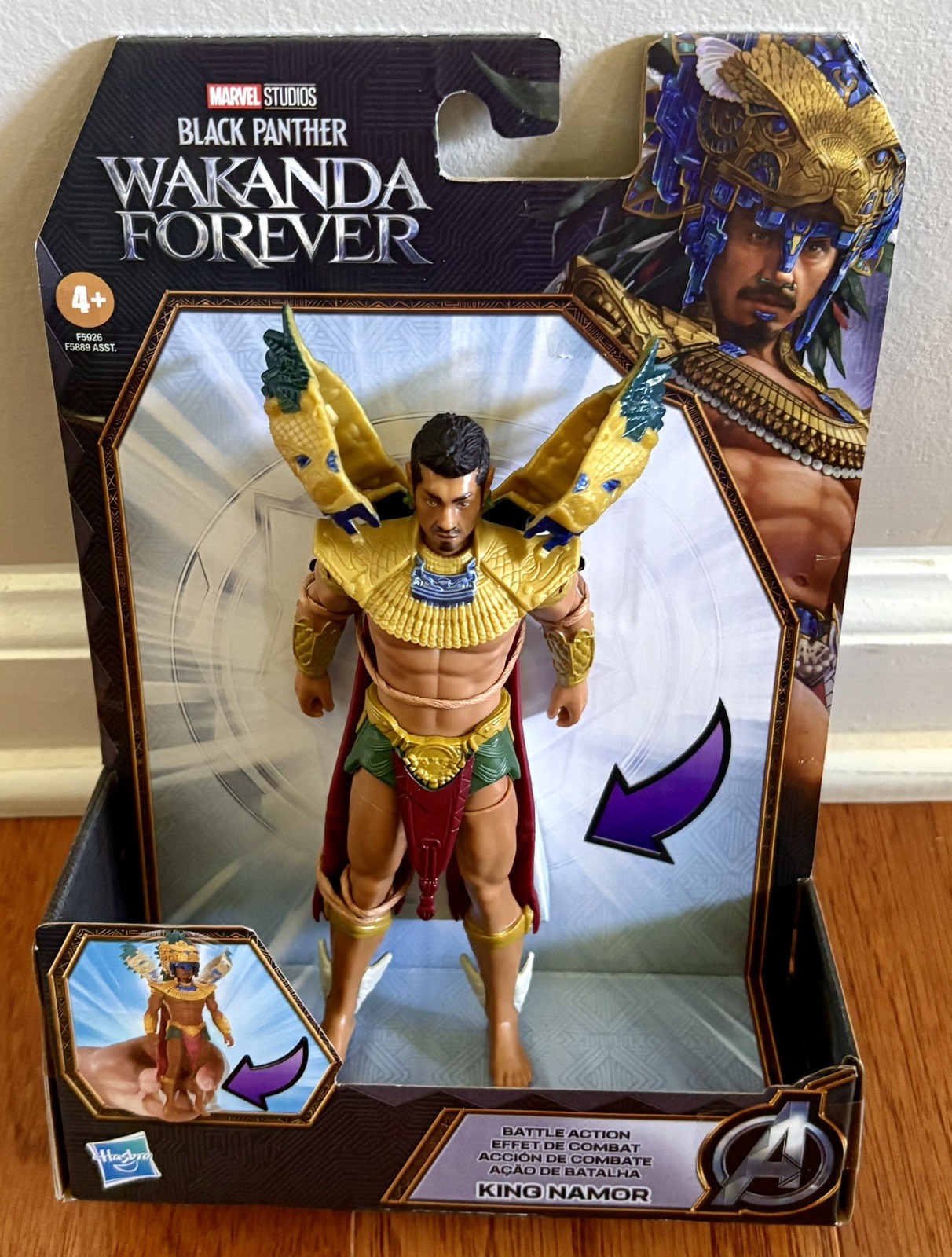 Marvel Studios Black Panther Wakanda Forever Battle Action King Namor 6-Inch