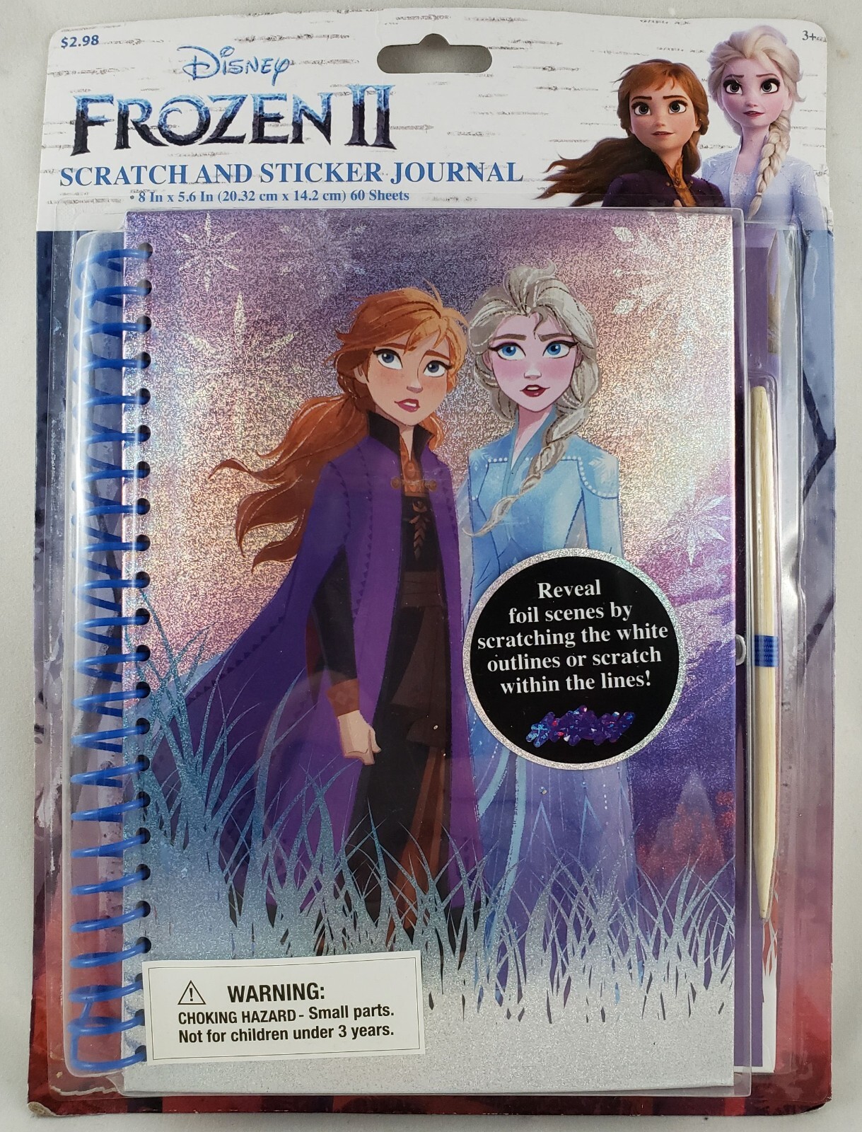 DISNEY Frozen II scratch and sticker SET JOURNAL 60 SHEETS