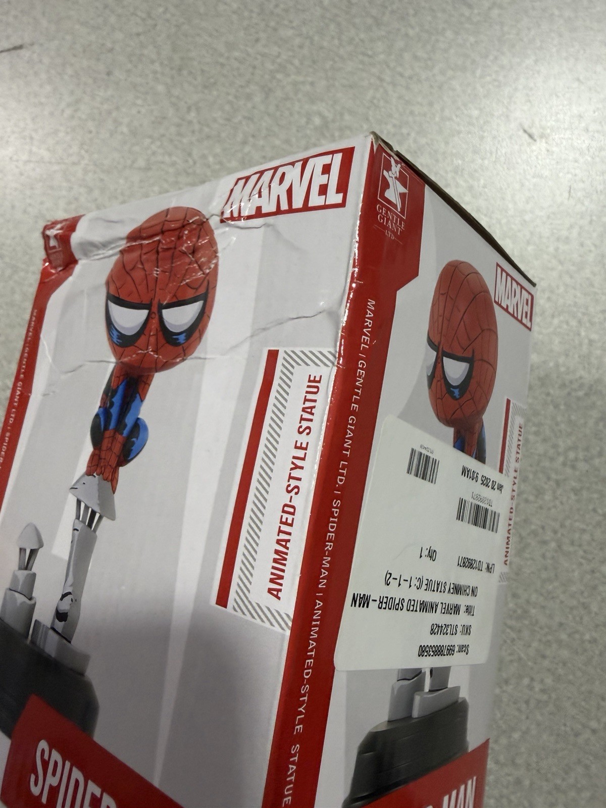 Marvel Animated Spider-Man Mini Statue Scottie Young Gentle Giant In Box