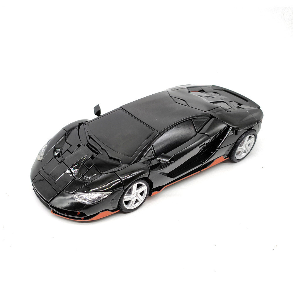 Thunder TH-01 Black Car Model Deformable Robot Action Figure Transform Toys Gift