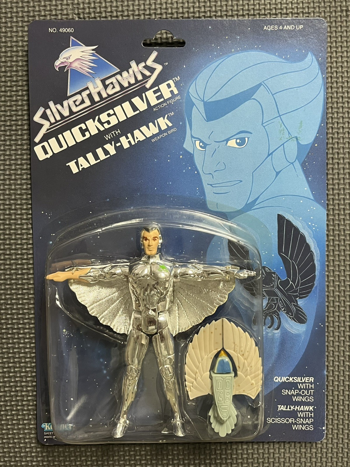 SilverHawks Quicksilver Tallyhawk Figure, Vintage 1986, New! MOC!
