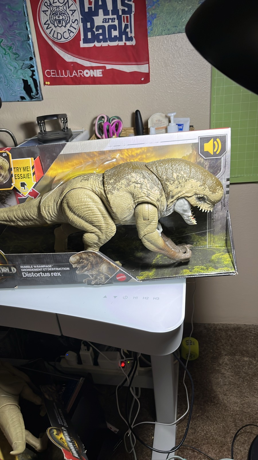 Mattel Jurassic World Rebirth Distortus Rex Rumble N Rampage 22&Prime; Figure