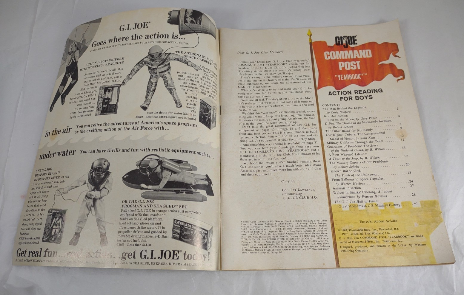 Vtg GI Joe Command Post Club Paperwork Catalog Certificate Ltr & Transfer (A21)
