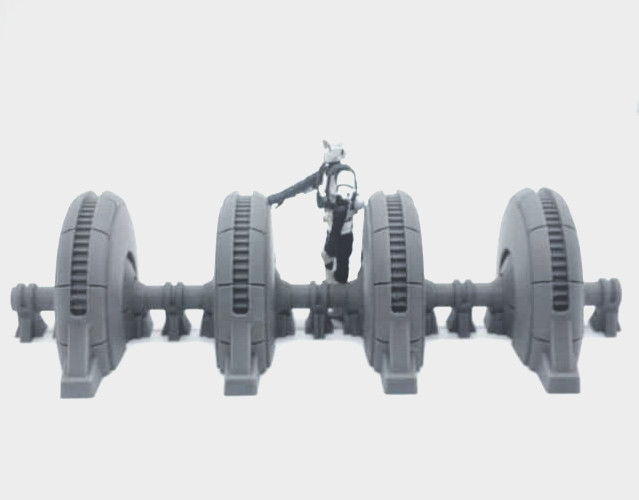 Star Wars Hoth Shield Generators Diorama 1:18 Scale for 4 inch Figure