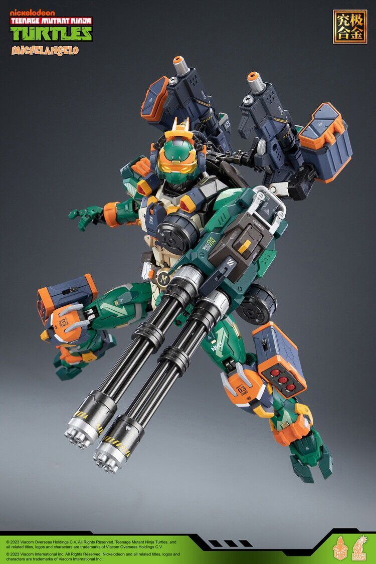 New In Stock HeatBoys HB0014 Robot Mecha Michelangelo Metal Build Action Figure