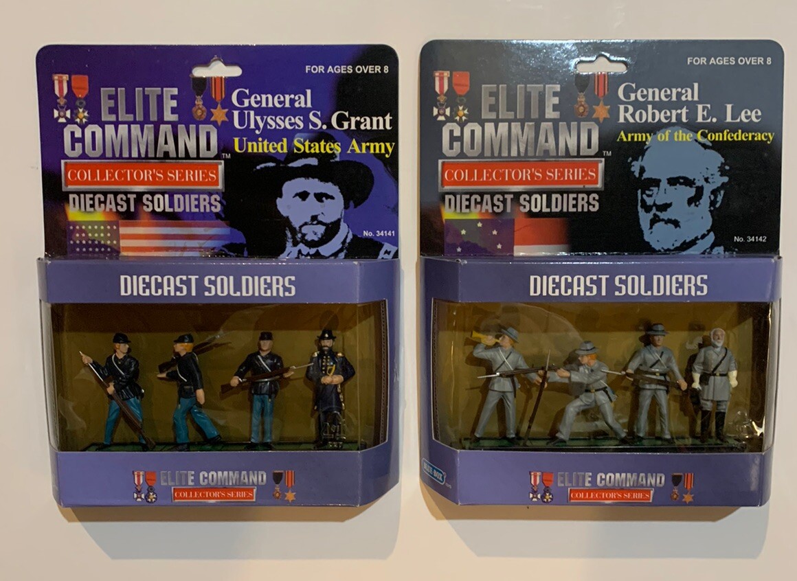 CIVIL WAR Elite Command Diecast General Grant & General Lee & Soldiers SEALED