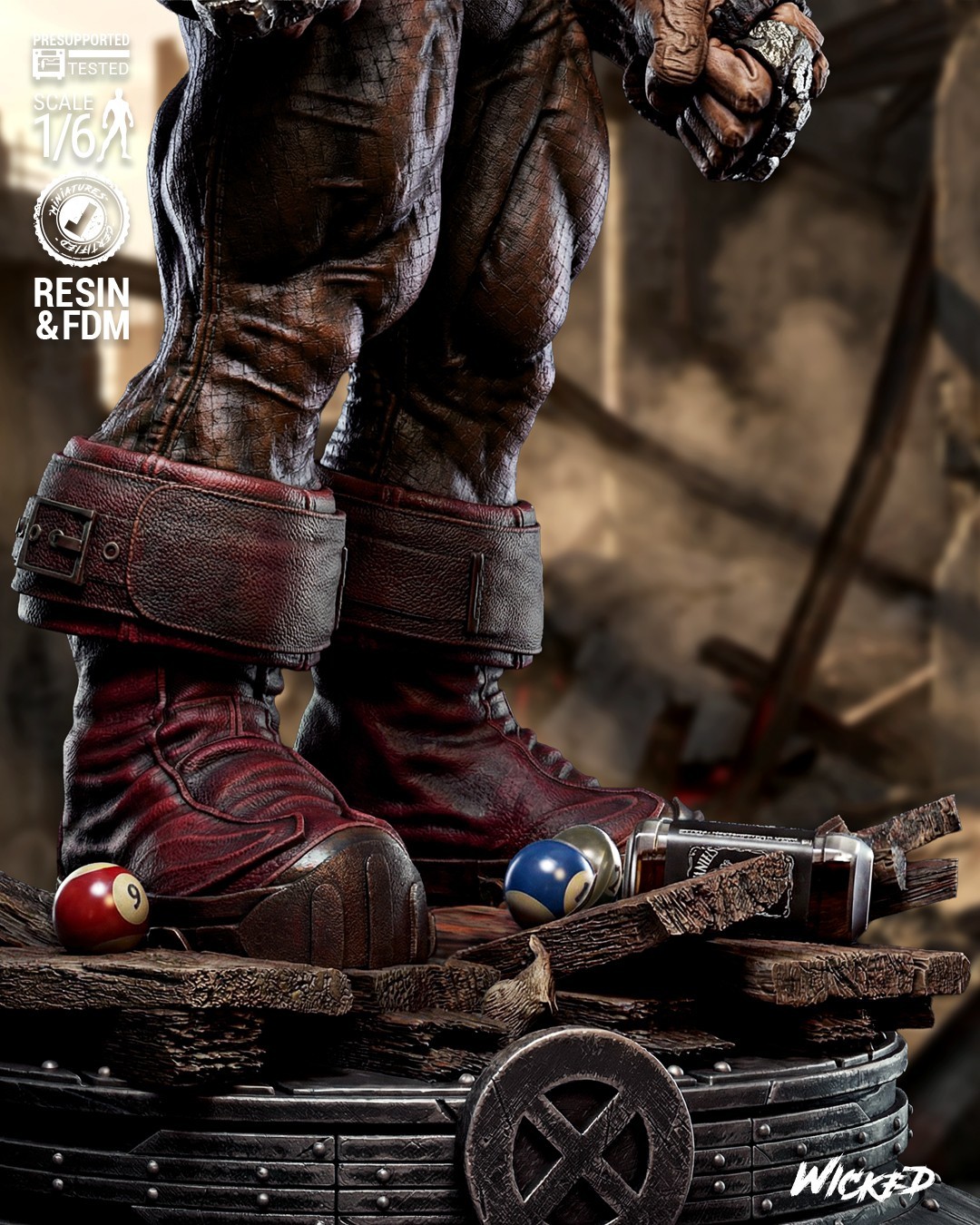3D Printed Fan Art Juggernaut Comic Version Sculpture by Wicked3d