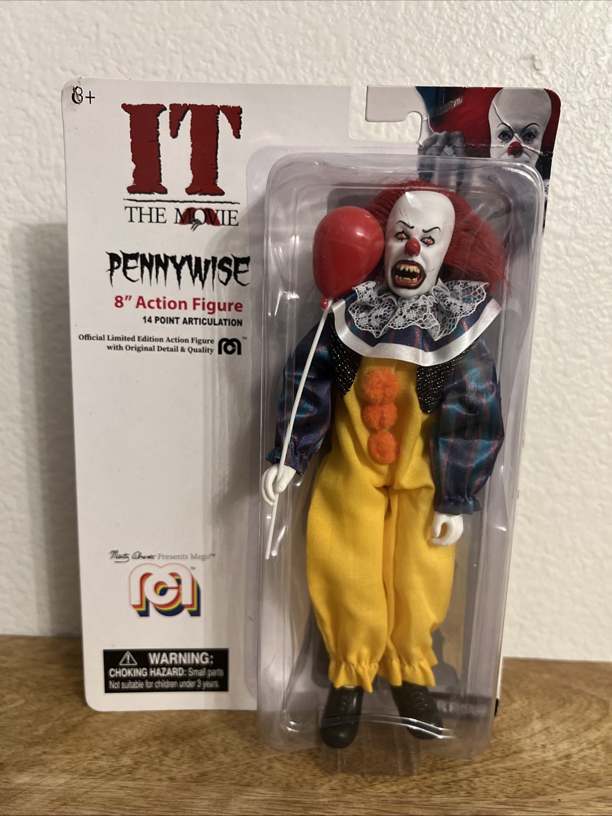 MEGO Monsters Movie IT Pennywise The Clown 8&Prime; Horror Action Figure Doll Toy