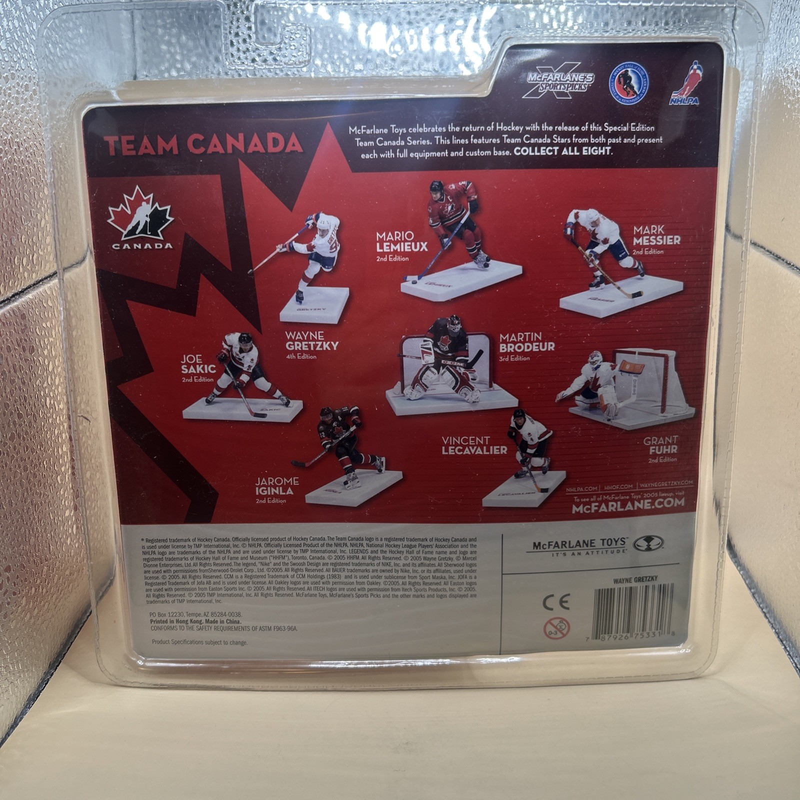 Wayne Gretzky McFarlane 2005 Team Canada 1987 White Jersey Version