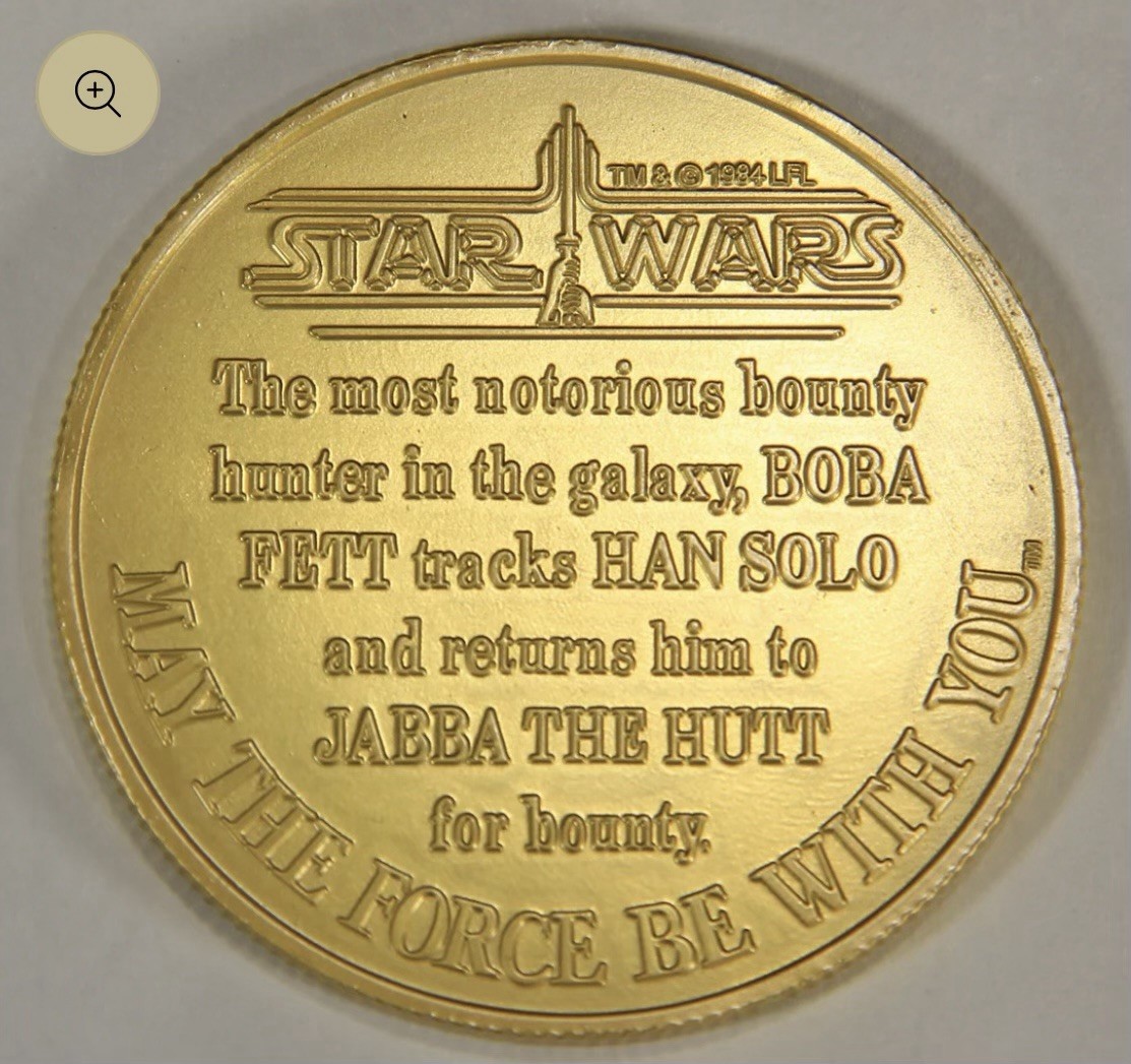 Custom Star Wars COIN POTF DROIDS Smith Lord Stan Solo REPRO Han Leia Luke Boba