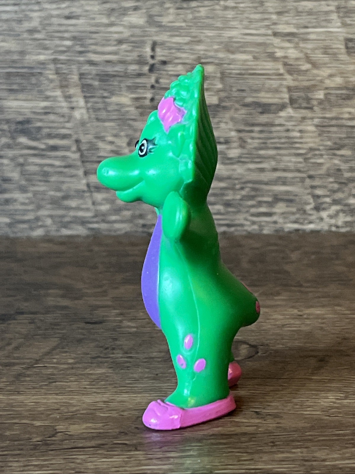 Vintage Barney Figure BABY BOP Dinosaur 3&Prime; PVC Figure Toy The Lyons Group 1996