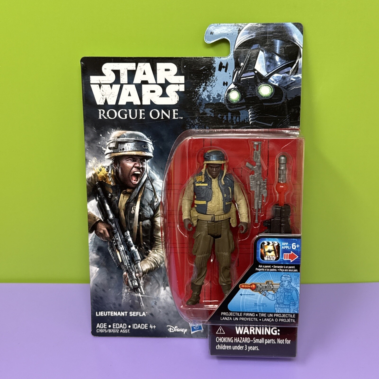 Star Wars Rogue One Lieutenant Sefla Figure 2016 Selfa Selfla Rebel Trooper 3.75