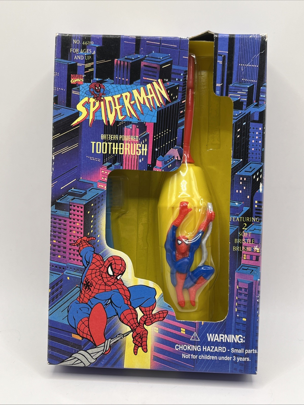 Spider-Man 1995 Battery Powered Toothbrush Marvel Comics Janex NIB
