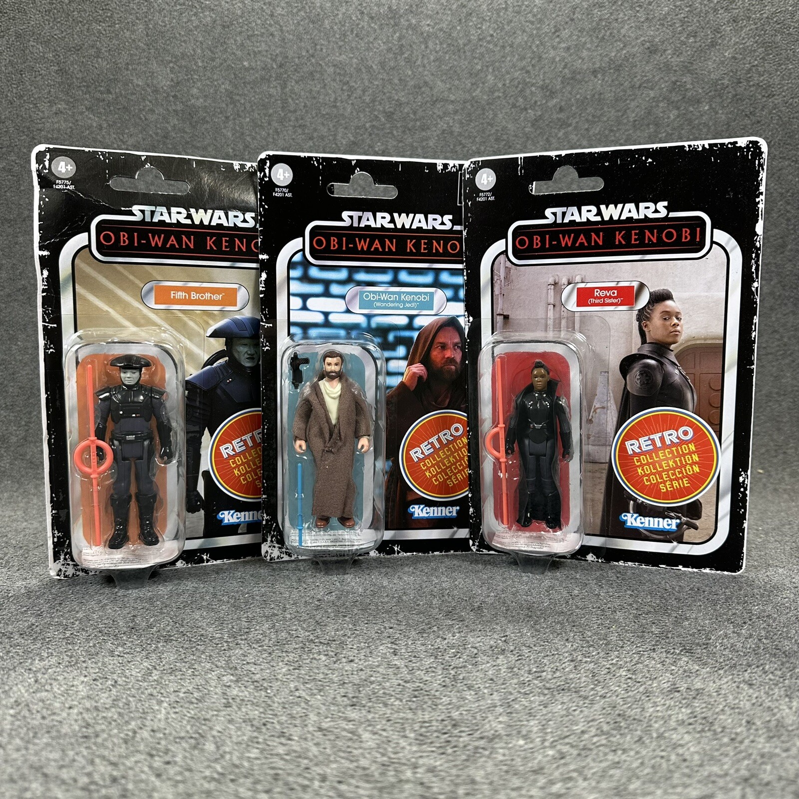 Hasbro Star Wars Retro Collection Lot of 3 Obi-Wan 3.75&Prime; Action Figures