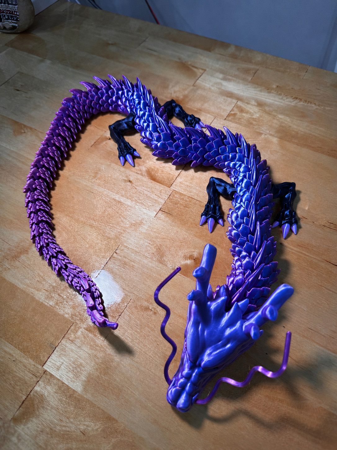 Articulated Crystal Dragon 3D Printed Flexi Fidget Toy Desk Decor Galaxy Gift
