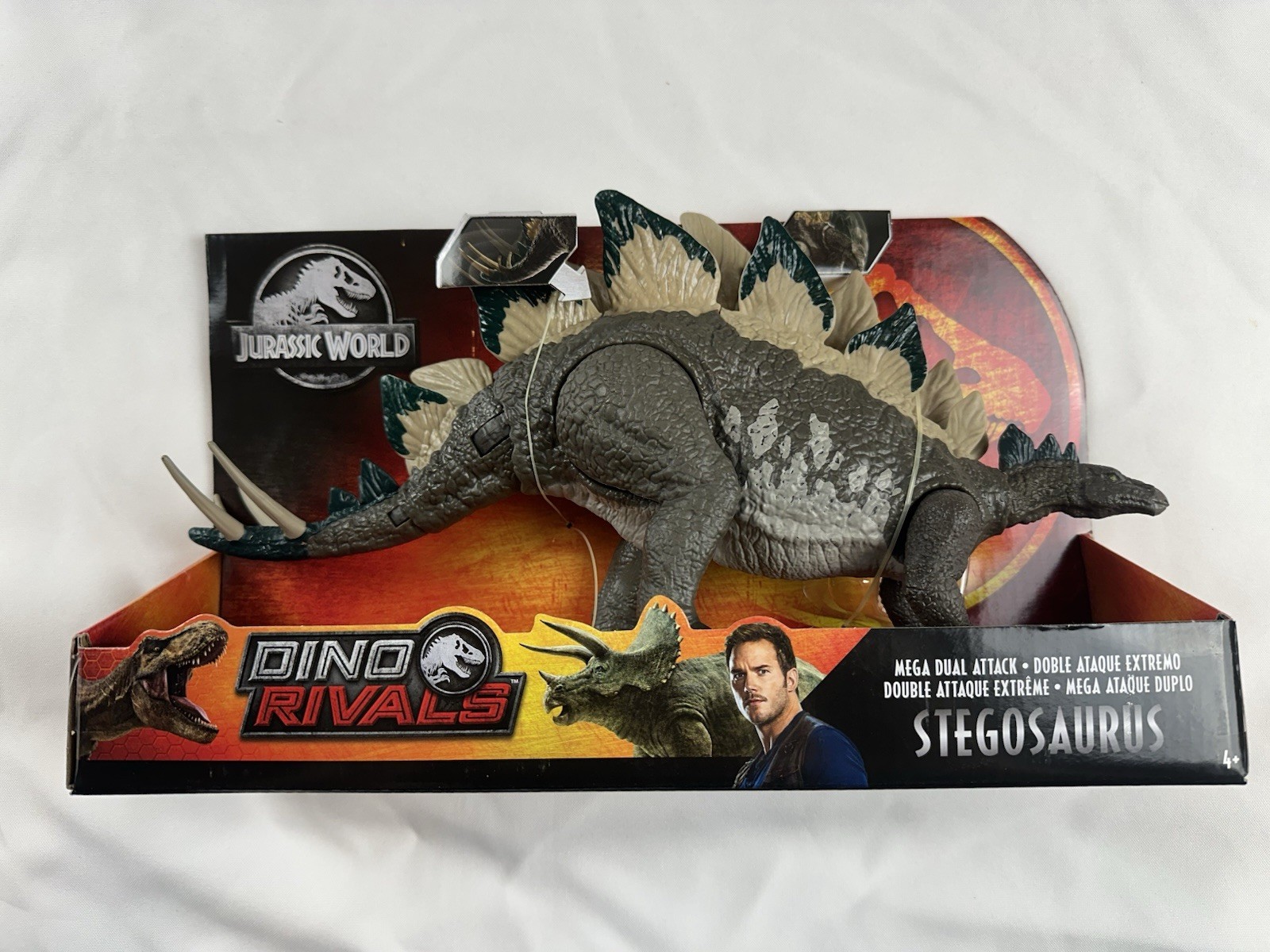 Jurassic World Mega Dual Attack STEGOSAURUS Action Figure 15&Prime; Dino Rivals 2019