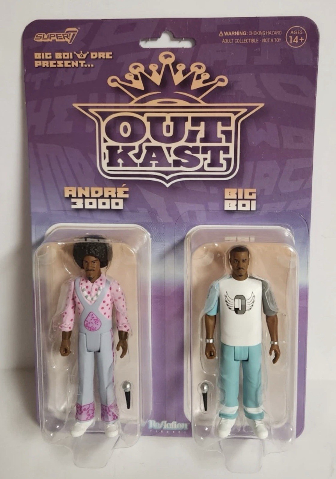 Super7 Outkast Andre 3000 Big Boi Action Figure 2 Pack 3.75&Prime; ReAction Dre